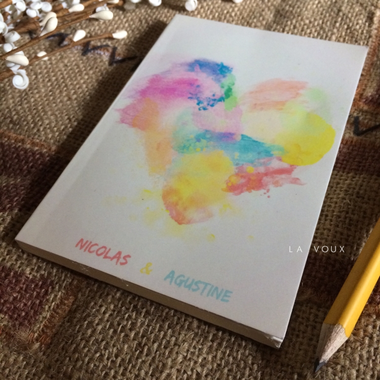 colourfu heart watercolor, unique notebook, memo pinterest, souvenir wedding memo, memo gift jogja, souvenir jogja
